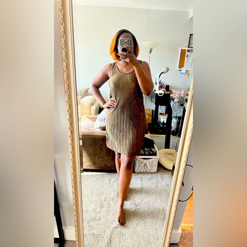 H&M Bronze Shimmer Dress